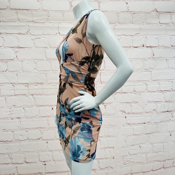 Charlotte Russe Size S Floral Mesh Lined Dress - Picture 3 of 10